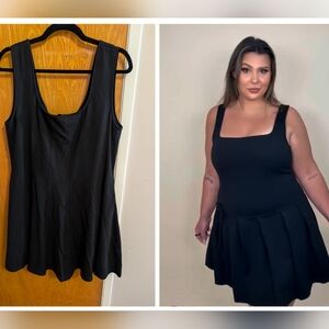 Women's Plus Size 1X Active Black Dress With Shorts